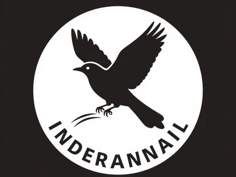 Minimalist Black and White Bird Logo Design