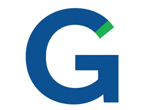Minimalist Blue and Green Letter G Logo