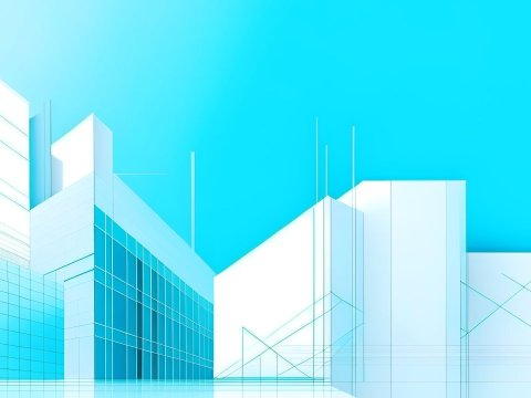 Minimalist Blue Architectural Background for Presentations
