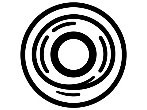 Minimalist Circular Signal Theory Logo