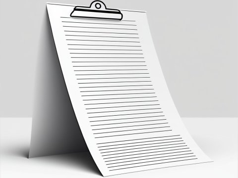 Minimalist Clipboard with Lined Paper