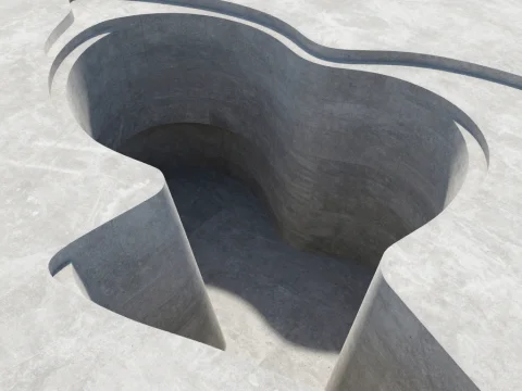 Minimalist Concrete Architectural Void