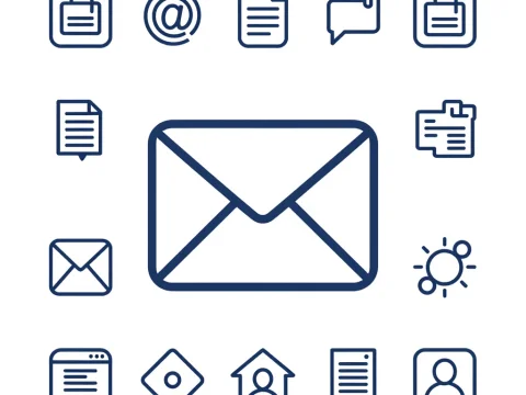 Minimalist Email Marketing Icon Set
