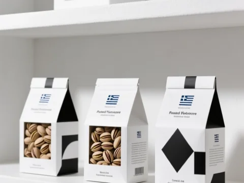 Minimalist Greek Roasted Pistachio Packaging Design