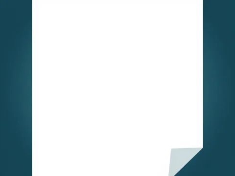 Minimalist Low Poly White Document with Folded Corner