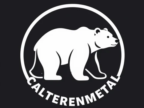 Minimalist Polar Bear Logo for Calterenmetal