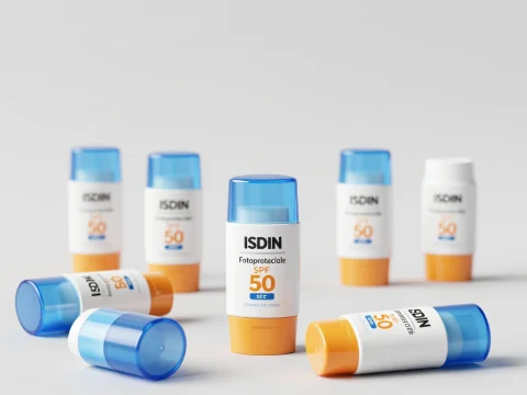 Minimalist Sunscreen Sticks with SPF 50 in Studio Setting