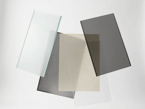 Minimalist Transparent Panels Composition