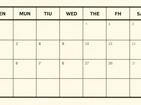 Minimalist Weekly Planner Layout with Abbreviated Days