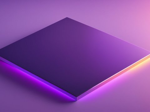 Minimalistic Modern Purple Platform with Neon Glow