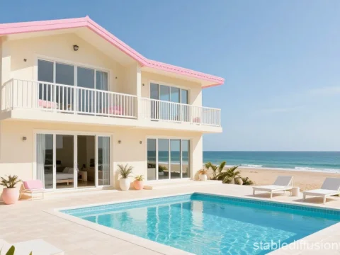 Modern Beach House with Pool and Ocean View
