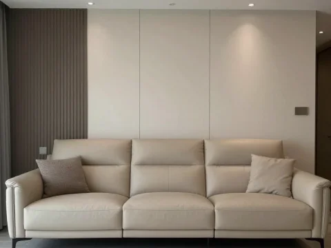 Modern Beige Sofa in Minimalist Living Room