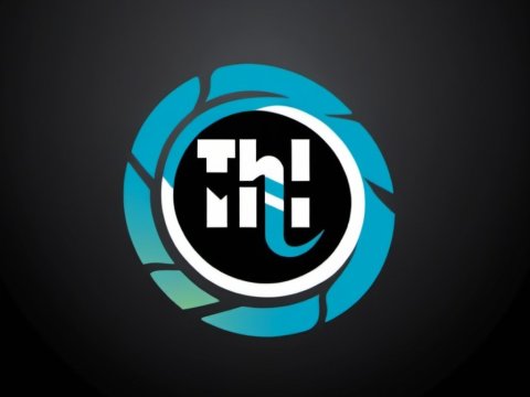 Modern Circular Logo with Abstract Blue Elements