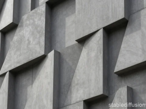 Modern Geometric Concrete Facade