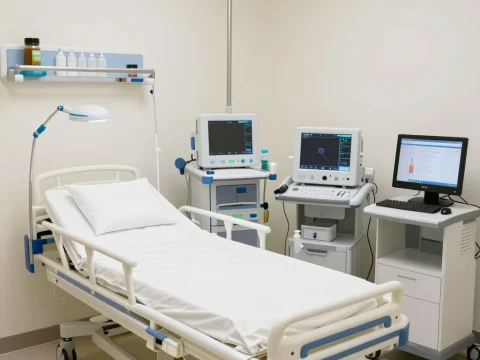 Modern Intensive Care Room with Medical Equipment