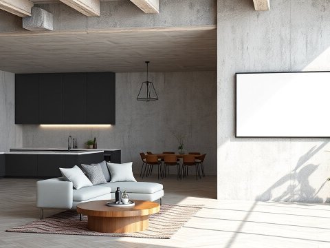 Modern Luxury Studio Interior with Minimalist Design