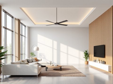 Modern Minimalist Living Room with Natural Light