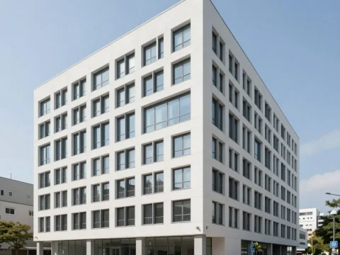 Modern Minimalist Office Building with Large Windows