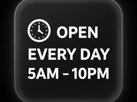 Modern Minimalist Open Every Day Sign