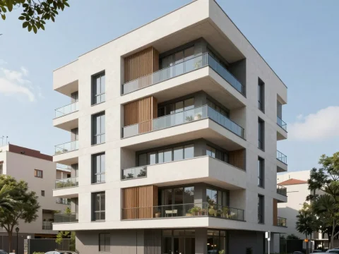 Modern Minimalist Urban Apartment Building