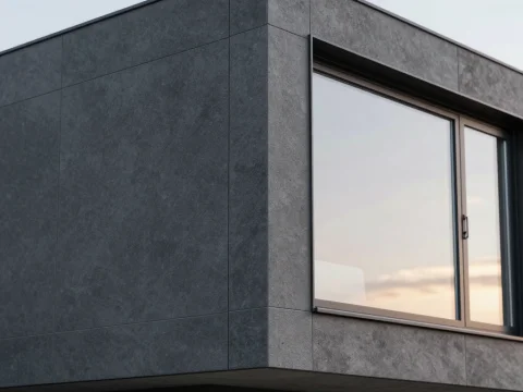 Modern Modular House Corner with Large Window