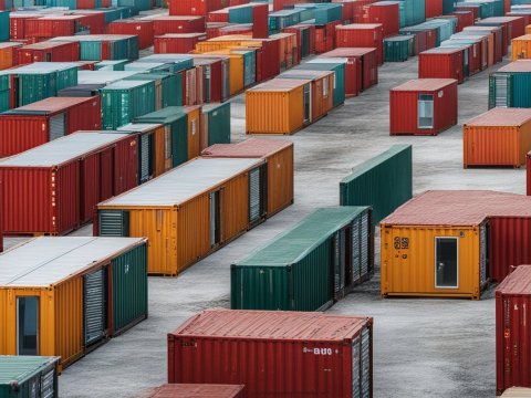 Modern Shipping Container Homes in Organized Layout