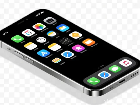 Modern Smartphone Flat Vector Illustration