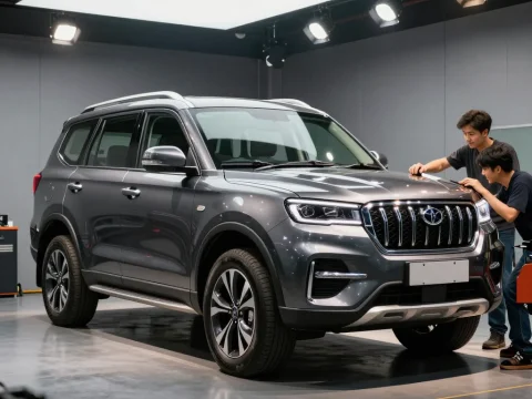 Modern SUV in Professional Studio Setting