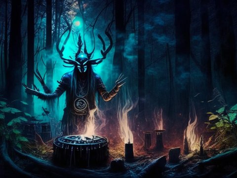 Mystical Ritual in Enchanted Forest