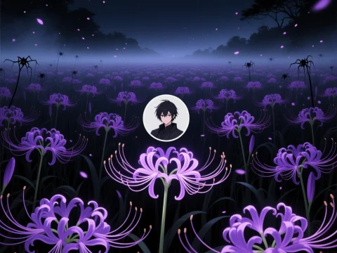Mystical Spider Lily Field Twitch Banner