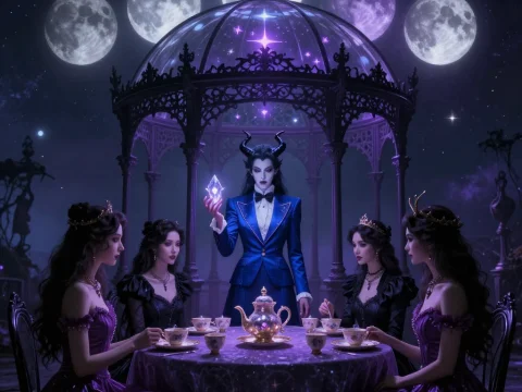 Mystical Tea Party Under Enchanted Moons