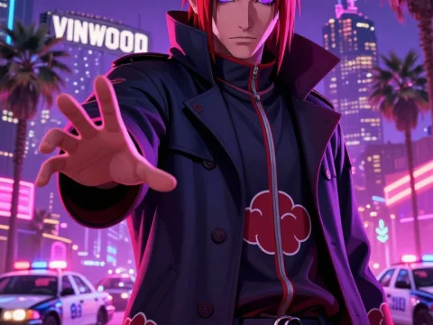 Nagato in Urban Fantasy Night Scene