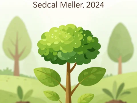 National Science Day Tree Planting Illustration