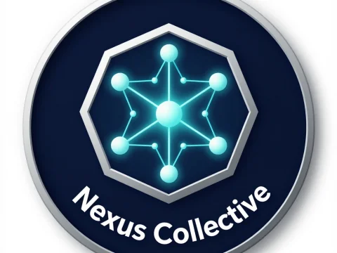 Nexus Collective Futuristic Network Logo
