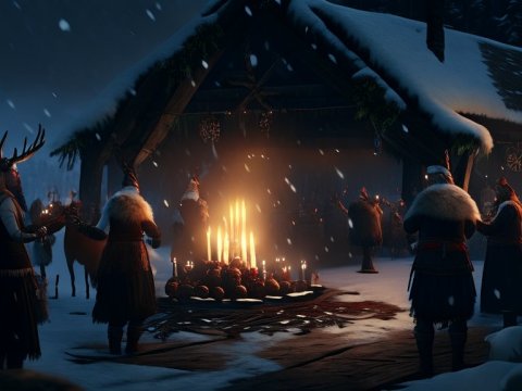 Nordic Yule Celebration with Candlelight Ritual