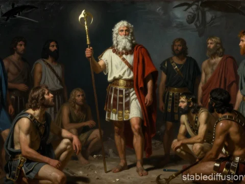 Odysseus and Companions in the Underworld