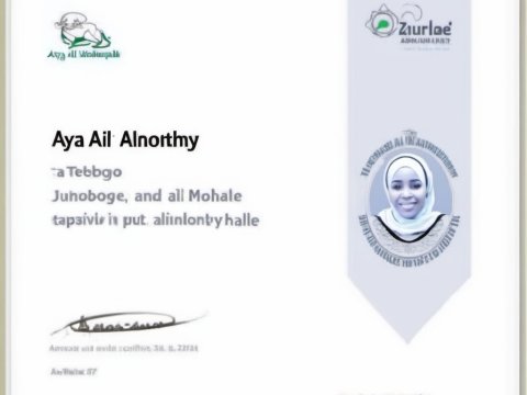 Official Certificate with Portrait and Logo