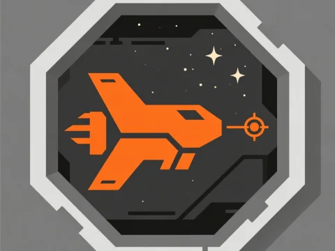 Orange Space Assault Pod Icon