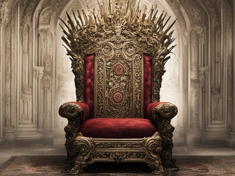 Ornate Royal Throne in Grand Hall