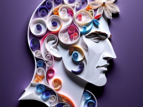 Paper Quilling Portrait of a Classical Profile