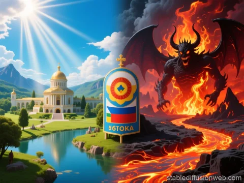 Paradise and Lava Divine: A Contrast of Light and Darkness