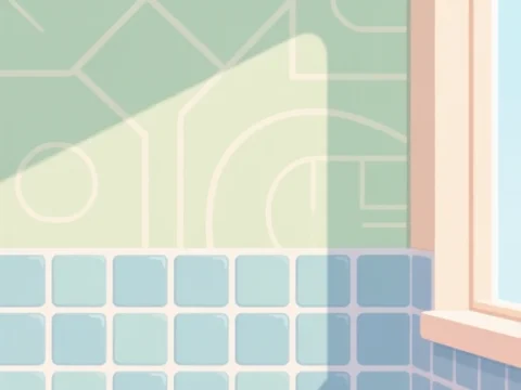 Pastel Game Background with Soft Light and Tiles