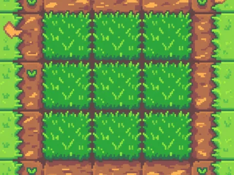 Pixel Art Grass and Dirt Tileset