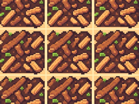 Pixel Art Mulch Tile Pattern from Stardew Valley