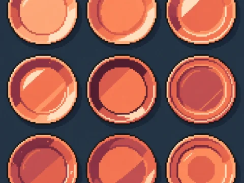 Pixel Art Terracotta Tile Texture Set