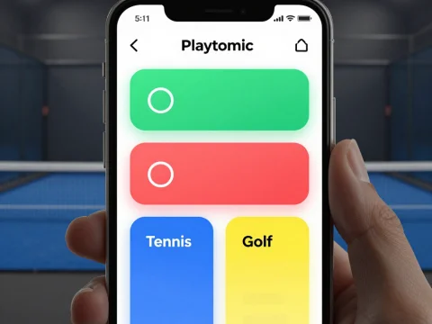 Playtomic App Interface Showing Sports Selection