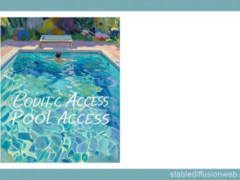 Pool Access Certificate with Artistic Pool Painting