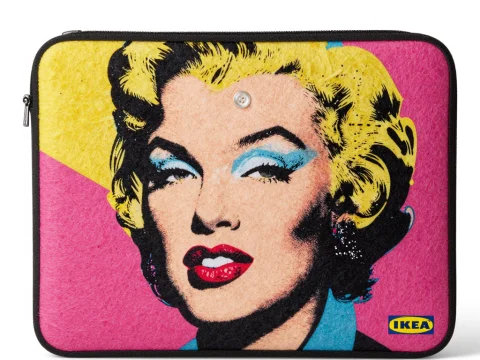 Pop Art Style Felt Laptop Sleeve with Marilyn Monroe Design