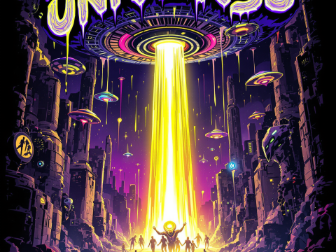 Portal do Universo: Sci-Fi Alien Invasion Scene