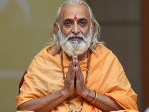 Portrait of a Hindu Sage in Traditional Attire